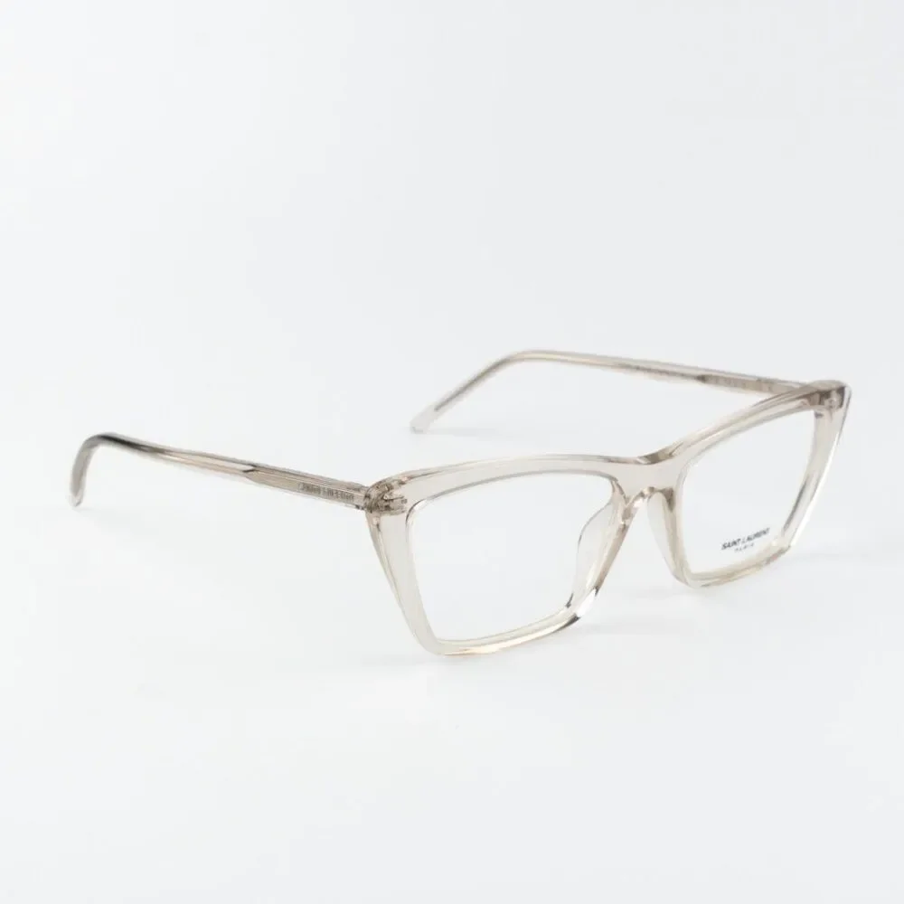 Saint Laurent Women Eyeglasses Beige Cat Eye SL737 MICA THIN OPT 004 BRAND NEW